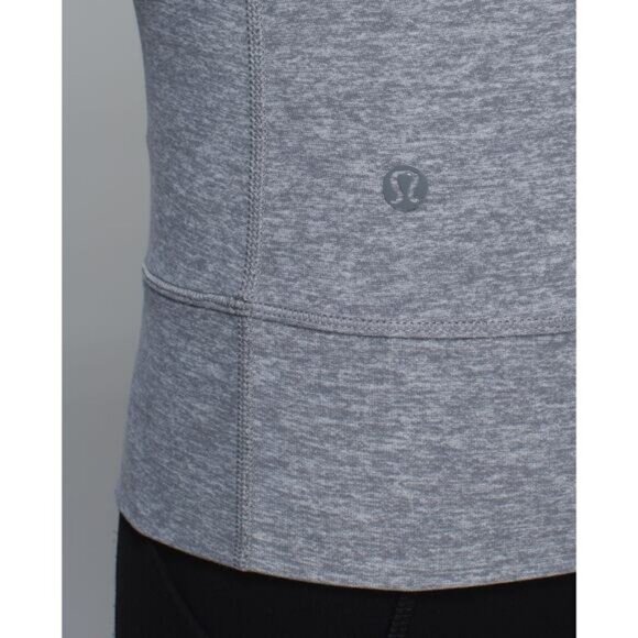 LULULEMON Just Breathe Long Sleeve Size 10 Heathered Slate - Picture 6 of 11
